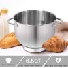 Aucma Stand Mixer,6.5-QT 660W 6-Speed Tilt-Head Food Mixer, Kitchen Electric Mixer with Dough Hook (6.5QT, Silver) - Image 3