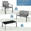 BABOOM Modern Patio Furniture Set 4-Piece Patio Conversation Set - Image 3
