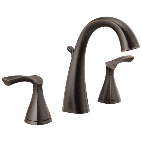 Sandover Venetian Bronze Widespread 2-handle WaterSense Bathroom Sink Faucet with Drain