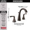 Sandover Venetian Bronze Widespread 2-handle WaterSense Bathroom Sink Faucet with Drain - Image 3