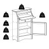 Wood Regalia Secretary Desk, Walnut Finish - Image 2