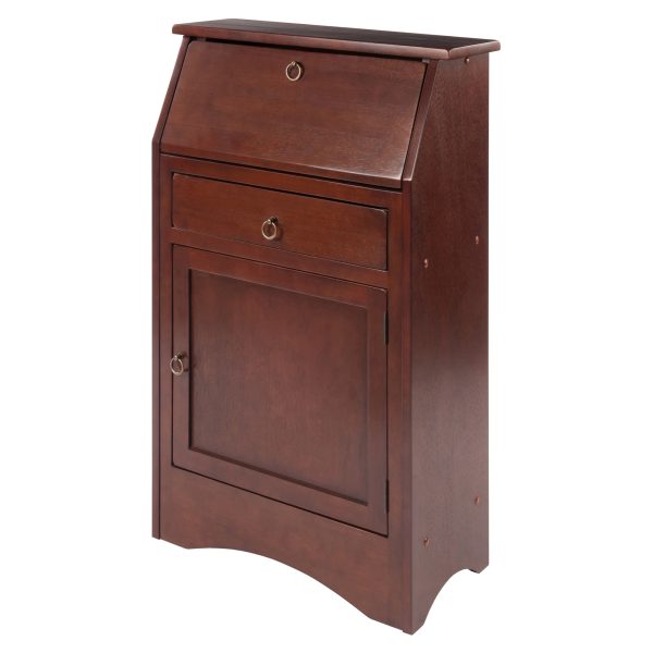 Wood Regalia Secretary Desk, Walnut Finish