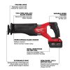 2821-22 M18 FUEL 18V Lithium-Ion Brushless Cordless SAWZALL Reciprocating Saw Kit w/Two 5.0 Ah Batteries Charger   Hard Case - Image 7