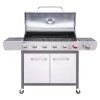 SG6002S 6-Burner BBQ Stainless Steel Gas Grill with Sear and Side Burners, Liquid Propane Cabinet Style Gas Grill, 71,000 BTU - Image 2